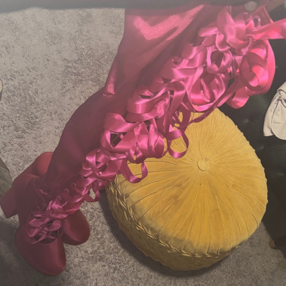 Hot pink thigh high boots!  TURN HEADS!!  Never worn! - Picture 5 of 5